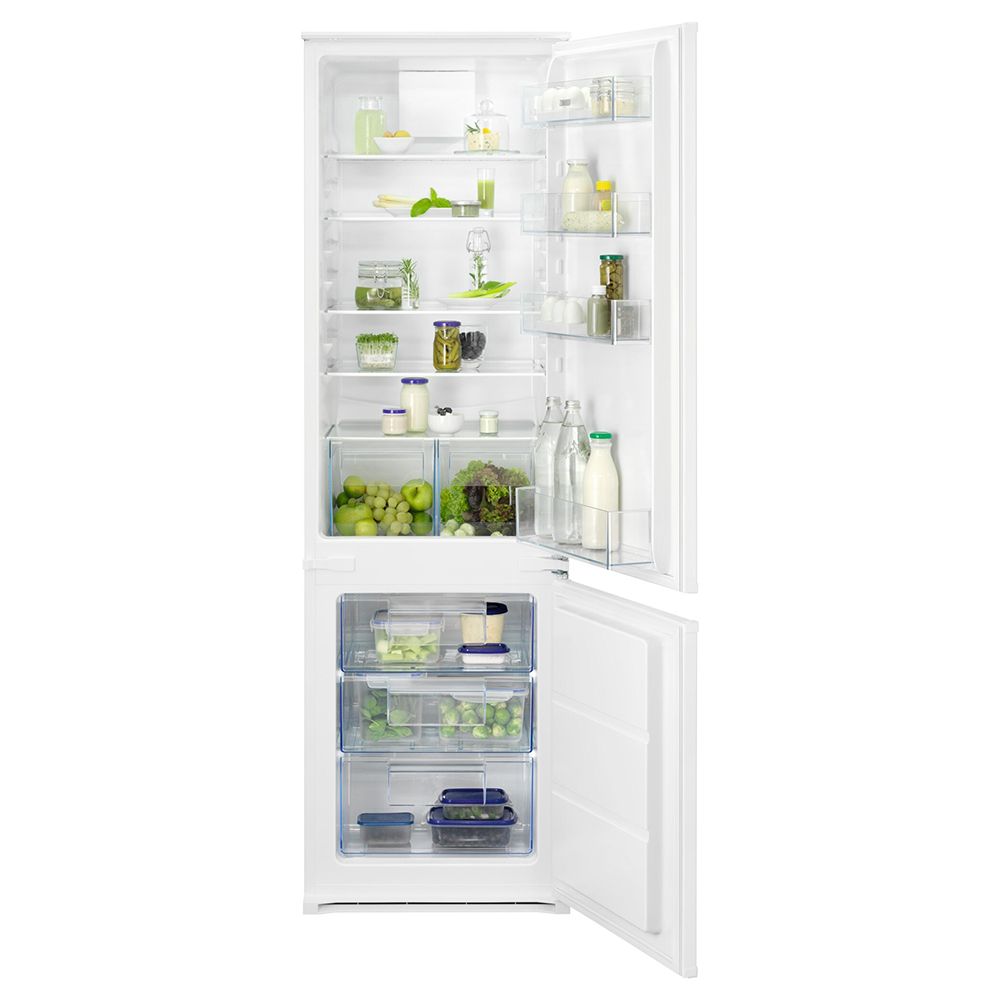 Zanussi ZNNN18ES3 Series 60 TwinTech® No Frost Integrated 70/30 Fridge  Freezer with Sliding Hinge Door