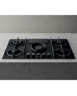 Elica NT-FLAME-BLK-RC NikolaTesla Flame 90cm Gas Recirculating Venting Hob