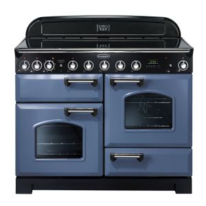 Rangemaster CDL110EISBC Classic Deluxe 100cm Induction Range Cooker in Stone Blue and Chrome