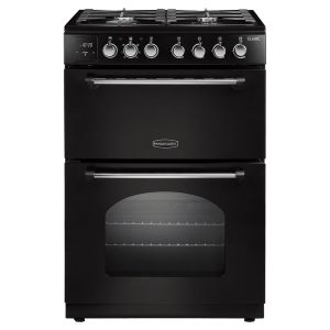 Rangemaster CLA60DFFBL/C Freestanding 60cm Dual Fuel Cooker in Black and Chrome