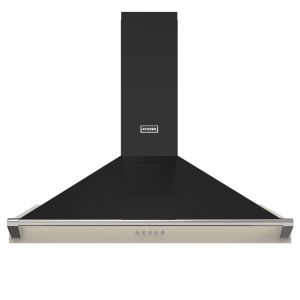 Stoves RICHMOND CHIM 100PYR CRM Richmond 100cm Black and Cream Pyramid Chimney Cooker Hood