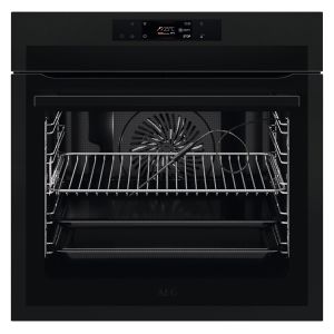 AEG BPE748380T 8000 Series Built In Pyrolytic AssistedCooking Single Oven in Matte Black