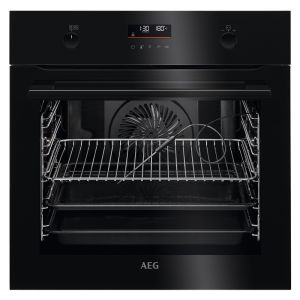 AEG BPK556260B 6000 SteamBake Pyrolytic Built In Single Oven in Black