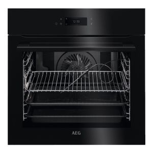 AEG BPK748380B 8000 AssistedCooking Built In SenseCook Pyrolytic Single Oven in Black