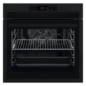 AEG BSE778380T 7000 Built In SteamCrisp Pyrolytic Single Oven in Matte Black