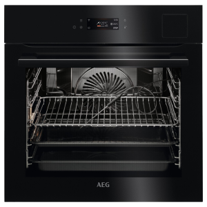 AEG BSK798280B 9000 SteamPro Built In Hydrolytic Single Oven in Black