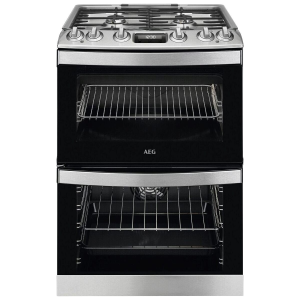 AEG CKB6541ACM 5000 Freestanding 60cm Dual Fuel Double Oven Cooker in Stainless Steel