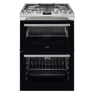 AEG CKX6540ACM 5000 Freestanding 60cm Dual Fuel Cooker in Stainless Steel