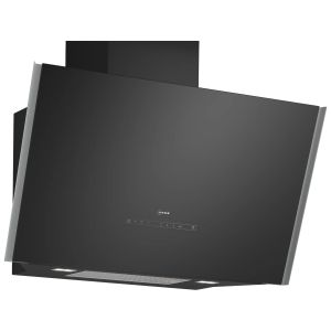 Neff D98IPT2S0B N90 90cm Angled Cooker Hood in Black Glass with Anthracite Trim