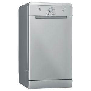 Indesit DF9E1B10SUK Freestanding Slimline Dishwasher in Silver