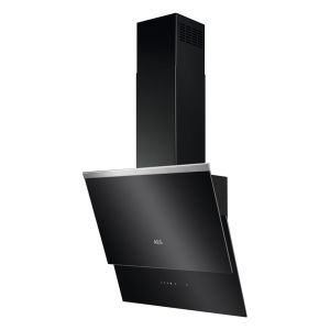 AEG DVB5560B 6000 Series 55cm Angled Cooker Sliding Hood in Black and Stainless Steel