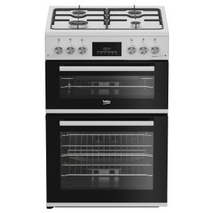 Beko EDG6231W Freestanding 60cm Double Oven Gas Cooker in White