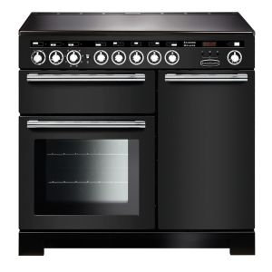 Rangemaster EDL100EICBC Encore Deluxe 100cm Induction Range Cooker in Black and Chrome