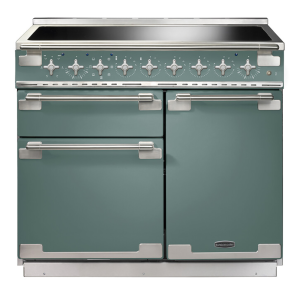 Rangemaster ELS100EIMG Elise 100cm Induction Range Cooker in Mineral Green and Chrome