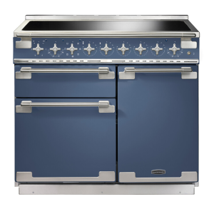 Rangemaster ELS100EISB Elise 100cm Induction Range Cooker in Stone Blue and Chrome