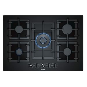 Siemens EP7A6QB90 iQ500 75cm Gas Hob in Black Glass