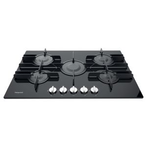 Hotpoint FTGHG751DHBK 75cm Gas on Glass Black Hob