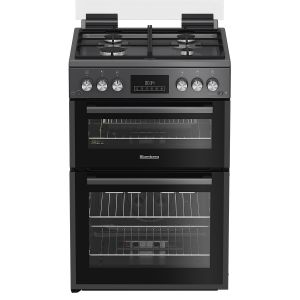 Blomberg GGRN655N Freestanding 60cm Double Oven Lidded Gas Cooker in Anthracite