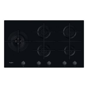 Whirlpool GOWL958NB 90cm Gas on Glass Black Hob