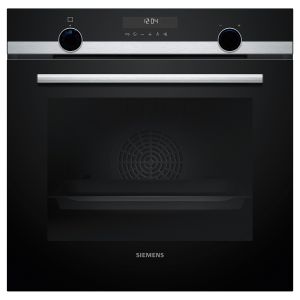 Siemens HB578GBS7B iQ500 Built In Pyrolytic Single Oven in Black and Stainless Steel