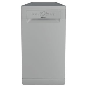 Hotpoint HF9E1B19SUK Freestanding Slimline Dishwasher in Silver