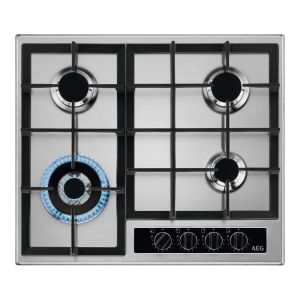 AEG HGB64420YM 6000 Series 60cm Slimline Gas Hob in Stainless Steel