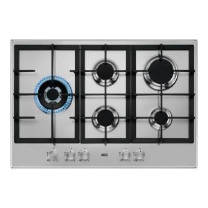 AEG HGB75500SM 6000 Series Slimline SpeedBurner 75cm Gas Hob in Stainless Steel