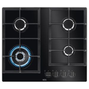 AEG HKB64420NB 6000 Gas on Glass 60cm Black Hob