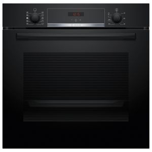 Bosch HQA534BB3B Series 4 Built In Added Steam Single Oven in Black