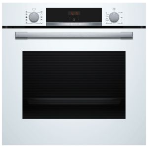 Bosch HQA534BW3B Series 4 Built In Added Steam Single Oven in White