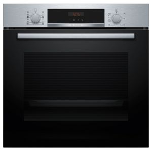 Bosch HQA574BS3B Series 4 Built In Added Steam Pyrolytic Single Oven in Stainless Steel