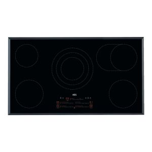 AEG HRE95770FB 90cm Black Hilight 5 Zone Ceramic Hob