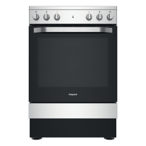 Hotpoint HS67V5KHX Freestanding 60cm Single Oven Ceramic Cooker in Stainless Steel