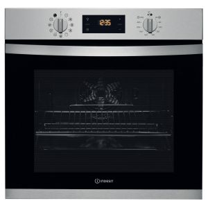 Indesit IFW3841PIX Built In Pyrolytic Single Oven in Stainless Steel