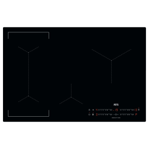 AEG IKX84443CB 6000 80cm Bridge Zone Black Induction Hob with Hob2Hood®