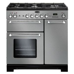 Rangemaster KCH90NGFSSC Kitchener 90cm All Gas Range Cooker Stainless Steel with Chrome