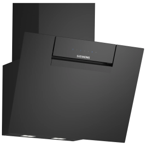 Siemens LC67KFN60B iQ300 60cm Black Glass Angled Cooker Hood 