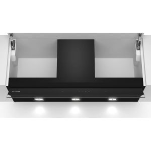 Siemens LJ97BAM60B iQ500 90cm Integrated Cooker Hood in Black and Clear Glass