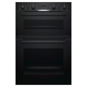 Bosch MBS533BB0B Serie 4 Built In Catalytic Double Oven in Black