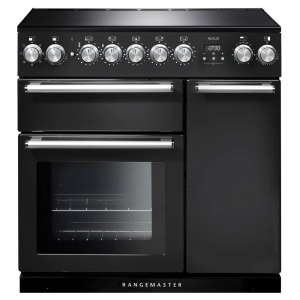 Rangemaster NEX90EICBC Nexus 90cm Induction Range Cooker in Charcoal Black and Chrome