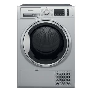 Hotpoint NTM1192SSKUK Freestanding 9kg Heat Pump Tumble Dryer in Silver