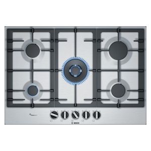 Bosch PCQ7A5B90 Serie 6 75cm 5 Burner Gas Hob in Stainless Steel