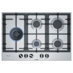 Bosch PCS7A5B90 Serie 6 75cm 5 Burner Gas Hob in Stainless Steel