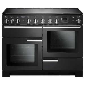 Rangemaster PDL110EICBC Professional Deluxe 110cm Induction Range Cooker in Charcoal Black and Chrome