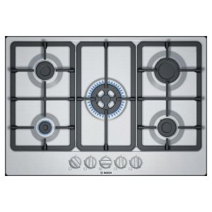 Bosch PGQ7B5B90 Serie 4 75cm 5 Burner Gas Hob in Stainless Steel