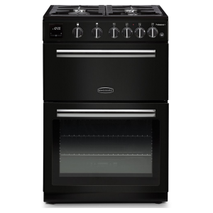 Rangemaster PROPL60NGFBL/C Professional Plus 60cm Gas Cooker in Black and Chrome