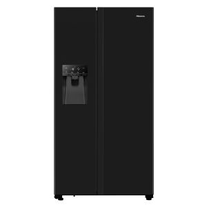 Hisense RS694N4TBE American No Frost Fridge Freezer in Black