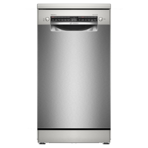 Bosch SPS4HMI49G Series 4 Freestanding Slimline Silence Plus Dishwasher in Silver Inox