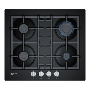 Neff T26CB49S0 N50 60cm 4 Burner Gas Hob in Tempered Black Glass