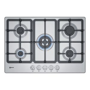 Neff T27BB59N0 N50 75cm 5 Burner Gas Hob in Stainless Steel